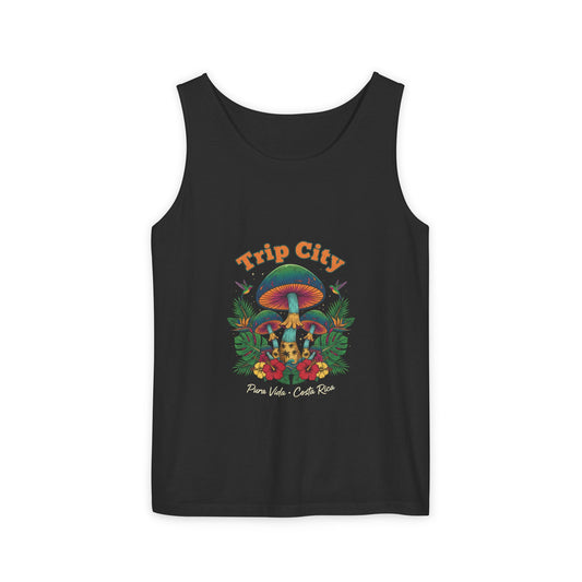 Trip City Mushroom Tank Top — Psychedelic Retro Graphic Tank