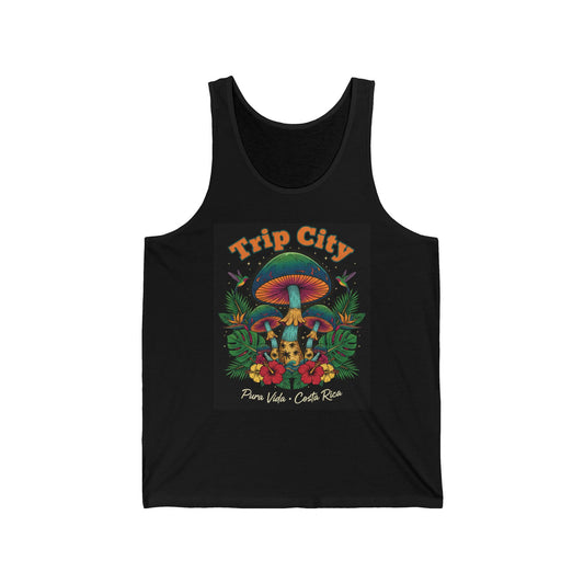 Trip City Mushroom Tank Top — Psychedelic Floral Graphic Tank